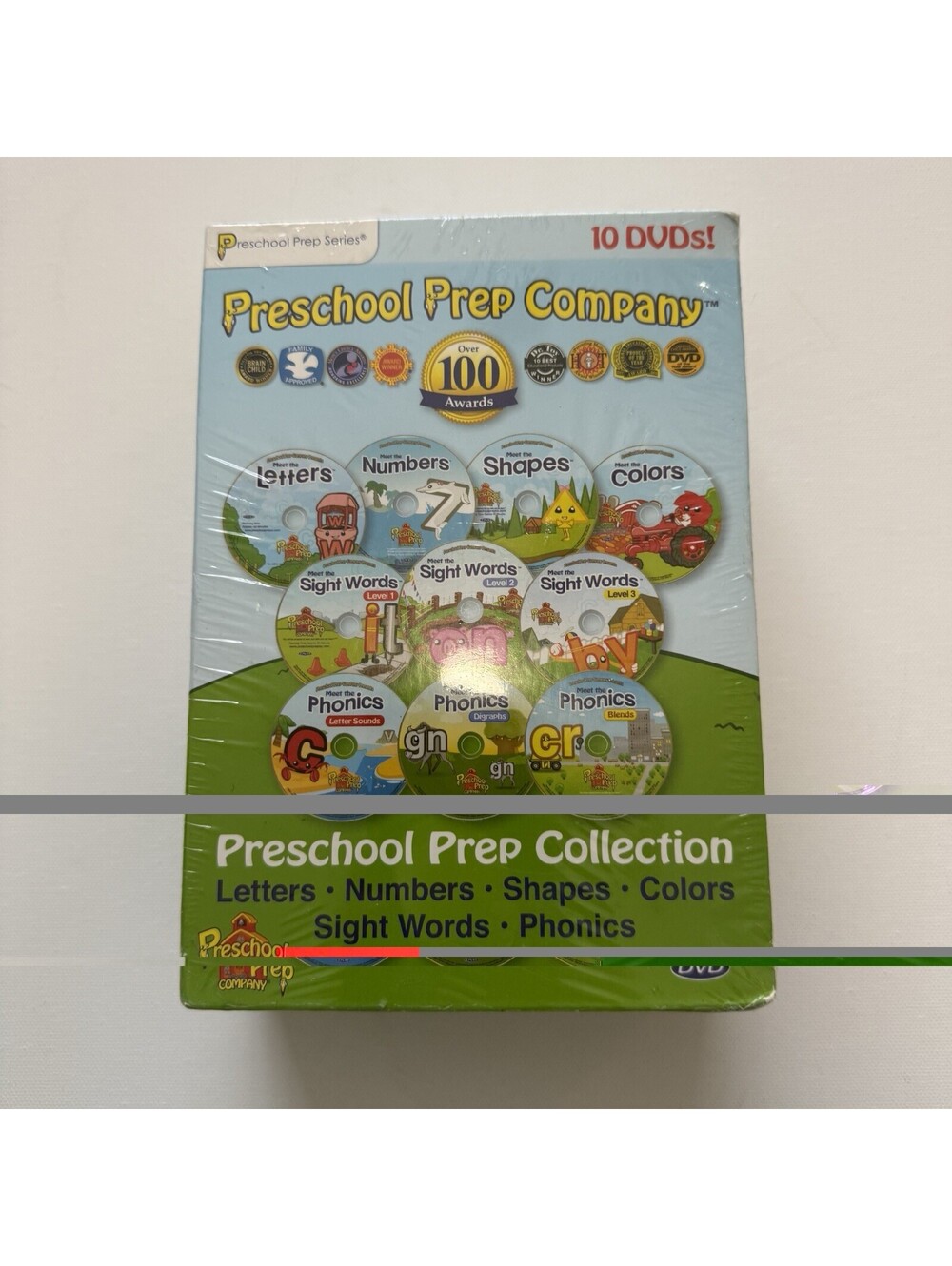 Preschool Prep Company 10 DVD Collection Letters Numbers Sight Words Phonics New